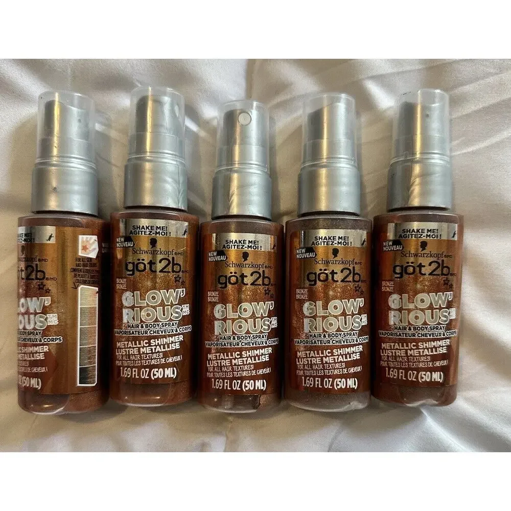 got2b GLOW'RIOUS Metallic Shimmer Hair Glitter & Body Glitter Duel Spray 5 Pk